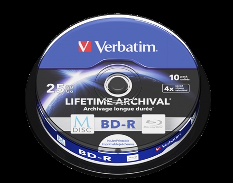 M-DISC BD-R 4X 25GB; 10бр./шпиндел