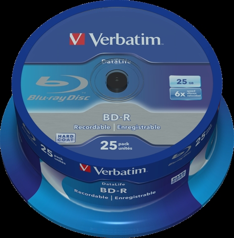 BD-R SL 6X 25GB; 25бр./шпиндел